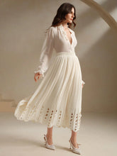 Anewsta Stylish Urban Design Hollow Elastic Waist Skirt